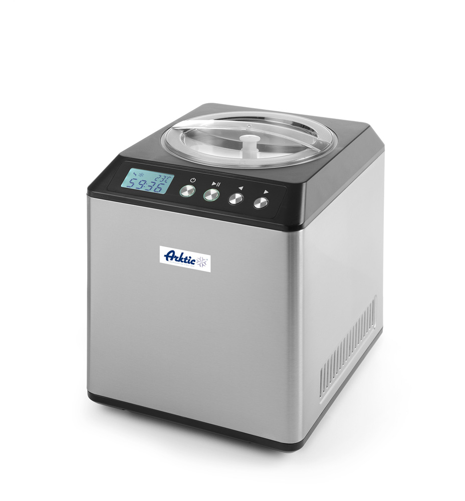 Aparat de înghețată, sorbet și milkshake Arktic gri metalizat cu negru cu display Hendi