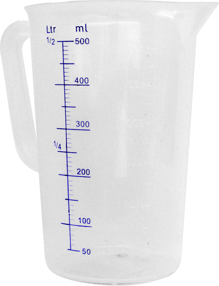 Cană gradată transparentă din polipropilenă de 1 litru