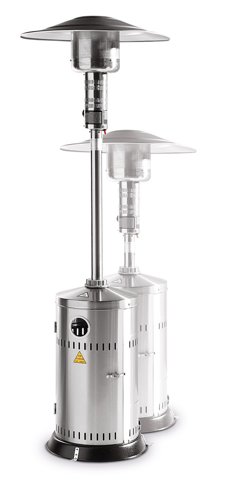 Încălzitor de terasă cu înălțime ajustabilă gri metalizat Hendi