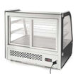 Vitrina rece pt prezentare, 120 lt, interval temp. 0-6 gr C, 160 W, corp inox, ARKTIC by Hendi, 707x570x(H)680mm, Clasa energetica B