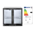 Vitrina frigorifica pentru bar, 198L, 2 usi batante, iluminat LED, 900x500x(H)900mm