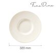 Farfurie prezentare Fine Dine, Crema 318 mm