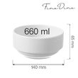 Bol stivuibil Bianco 660 ml, Fine Dine 