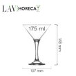 Pahar de martini Sofia 175 ml, LAV