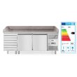 Masa pizza profesionala, cu 2 usi 7 sertare 280 L inox, ARKTIC by Hendi interval temperatura -2/+8 gr C 250 W 2020x800x(H)875 mm