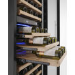 Racitor de vin cu zona dubla, 15 rafturi din lemn, capacitate 166 sticle, 420 Litri, iluminare cu LED, interval temp. 4/20 C, 185 W, corp inox, ARKTIC by Hendi, 595x720x(H)1820 mm, Clasa energetica G