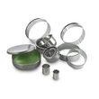 Set 14 forme patiserie rotunde cu margine ondulata, diverse dimensiuni, 18-108 mm, Hendi, inox