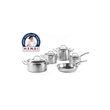 Set 4 oale profesionale + 4 capace + 1 tigaie inox, Kurt Scheller Edition, Hendi, inox 18/10