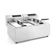 Friteuza electrica profesionala, 2x8 litri, 3500W, Hendi Mastercook digitala, termostat reglabil 0-190 gr C, corp inox, 60.5x45.5x(H)34.5 cm