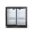 Vitrina frigorifica de prezentare usi glisante interval temp. 2/10?C, 220 W, corp inox, ARKTIC by Hendi, 900x500x(H)900 mm 198 Litri, Clasa energetica E