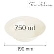 Bol Fine Dine, Crema 750 ml, 190 mm
