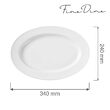 Platou oval Bianco 340x240 mm Fine Dine 