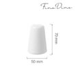 Solnita sare Fine Dine, Bianco, Alb, portelan vitrificat, 50x(H)70 mm