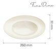Farfurie paste Fine Dine, Crema 260 mm