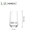 Pahar inalt Lyon 480ml, LAV