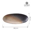 Farfurie ovala pentru servire Fine Dine, Moon 355 mm