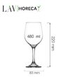 Pahar de vin Valencia 480 ml, LAV