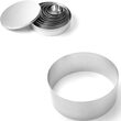 Set 9 forme rotunde pentru taiere aluat, Hendi, Inox
