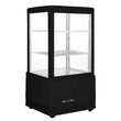 Vitrina rece pt prezentare, neagra, 58 lt, interval temp. 2-6 gr C, 170 W, 2 rafturi reglabile pe inaltime, ARKTIC by Hendi, 452x406x(H)816 mm, Clasa energetica C