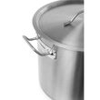 Oala medie cu capac, 17 Lit, 28 cm diametru x 28 cm inaltime, Budget Line, inox18/0, structura solida cu grosime 4 mm, manere nituite dublu, gama Hendi Budget Line