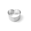 Set 4 forme inima pentru patiserie Hendi, Inox, dimensiuni 150, 250, 350, 450 mm