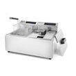 Friteuza electrica profesionala, 2x8 litri, 3500W, Hendi Mastercook digitala, termostat reglabil 0-190 gr C, corp inox, 60.5x45.5x(H)34.5 cm