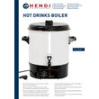 Boiler pentru bauturi fierbinti 27 lt, corp emailat, termostat 0-90 gr C, 1800W, Hendi, 460x480x349mm