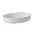 Vas cuptor portelan alb termorezistent pana la 600 gr C, oval, Hendi, 220x130 mm