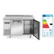 Congelator profesional ARKTIC by Hendi Kitchen Line cu 2 usi 220 L 1200x600x(H)850 mm otel inoxidabil -12?/-22?C 400 W 2 rafturi 390x428mm incluse, Clasa energetica C