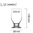 Pahar cu picior Riverside, 215ml, LAV