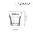 Pahar tip lowball pentru apă Amsterdam, 200 ml, LAV
