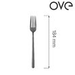 Furculiță de desert Amarone Black, OVE, 184 mm