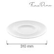 Farfurie  cu margine lată Bianco 310 mm Fine Dine 
