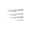 Set 4 cutite profesionale din inox, Hendi, cutite inluse: bucatarului 37 cm si 33 cm, sunca 33 cm, decojire 19 cm