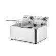 Friteuza electrica profesionala 2x4 lt, 2x3000W, inox, termostat 0-190 gr C, Hendi Blue LIne, 47x42x(H)33 cm
