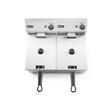 Friteuza electrica profesionala 2x6 litri 2x3300 W, termostat 0-190 gr C, corp inox, Hendi Blue Line, 550x430x(H)290 mm