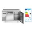Masa frigorifica profesionala ARKTIC by Hendi Kitchen Line cu 2 usi 220 L 1200x600x(H)850 mm Inox -2/8?C 300 W 2 rafturi 390x428mm incluse, Clasa energetica B