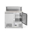 Masa refrigerata pentru pizza cu top granit, ARKTIC by Hendi, camera racire cu usi duble, display cu 5 tavi GN 1/6, interval temperatura 2/10 gr C