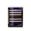 Dulap frigorific pentru vin cu reglare temperatura in 2 zone, 46 sticle,Hendi  133 litri, 220-240V/90W, 595x588x(H)820 mm
