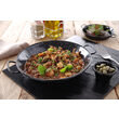Tigaie paella cu 2 manere, otel emailat, 12 cm diametru x 2,5 cm inaltime , Hendi, potrivita si pentru servire