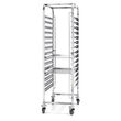 Carucior mobil pt debarasare tavi - pt 15 tavi 60x40 cm- structura inox - 690x515x(H)1695 mm, Hendi