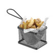 Cos servire tip mini-fry, pentru servire snacks , cartofi prajiti, inox, 255x135x(h)45 mm, Hendi