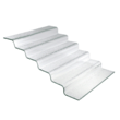 Scara bufet din sticla transparenta Vetro in sase trepte, 600x455x(H)240mm
