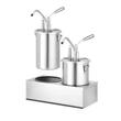 Recipient dublu pentru sos cu distribuitor, otel inoxidabil, Hendi, 400x200x(H)440 mm, capacitate 9 l