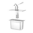 Capac cu distribuitor pentru recipiente GN, HENDI, GN 1/3, Argintiu, 352x180mm