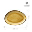 Farfurie cu formă organică Topaz, 270x190mm Fine Dine 
