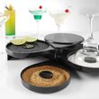 Set decorare margine pahare cocktail cu 3 zone pt zahar, sare si lime - - 200x160x(H)75 mm - plastic ABS - Hendi