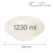 Bol Fine Dine,  Crema 1230 ml, 230 mm
