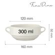 Bol supă Fine Dine, Crema, 300 ml