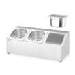Suport pentru recipiente Gastronorm, HENDI, 3 compartimente, 512x245x(H)215mm